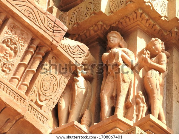 Erotic Sculptures Sex Poses Man Kajuraho Stock Photo Shutterstock