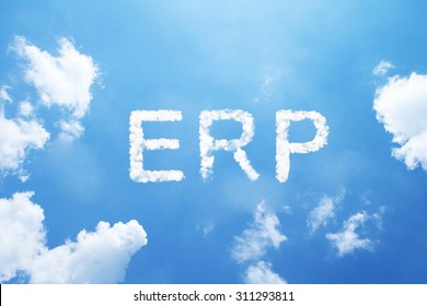 ERP Cloud Word On Sky.