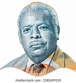 Errol Barrow 1 St Prime Minister Of Barbados, Portrait From Barbados Banknotes.