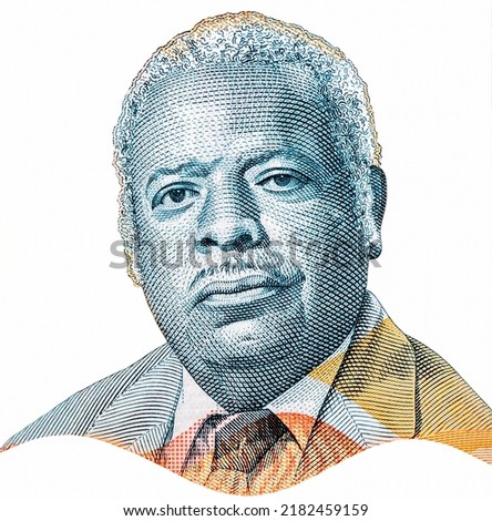 Errol Barrow 1 st Prime Minister of Barbados, Portrait from Barbados Banknotes.