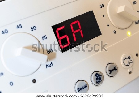 error code on the control unit of a condensing gas boiler