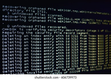 Error in computer screen 