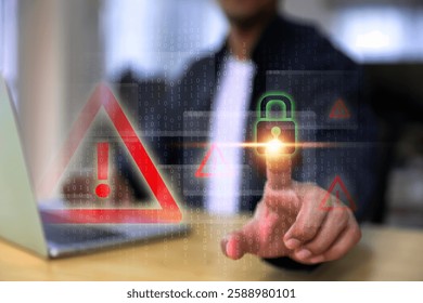 Error page warning caution 404 file not found system on problem computer network or firewall protection for cyber threat attack security risk alert hacker or cybercrime safety or virus prevent.
