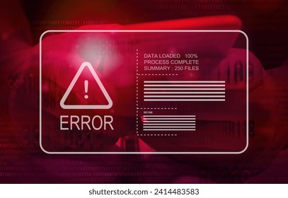 error warning alert , scan virus and mulware detection
