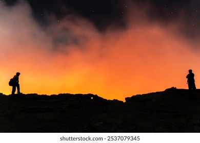 Erta Ale continuously active Basaltic shield volcano in the Afar region of Northern Ethiopia
