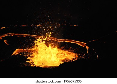 Erta Ale Shield Volcano Lava Lake In Ethiopia