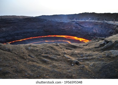 Erta Ale Shield Volcano Lava Lake In Ethiopia