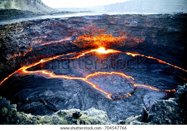 エルタアレ火山ダナキルクレッションエチオピア の写真素材 今すぐ編集