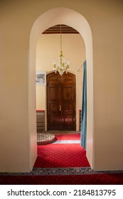ertugrul gazi masjid, masjid with well, interior. July 27, 2022. Söğüt, Bilecik, Turkey