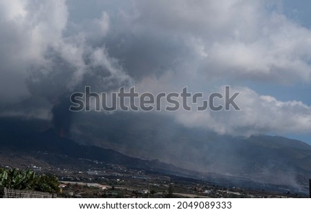 Eruption volcano in La Palma, Canary Islands, Spain