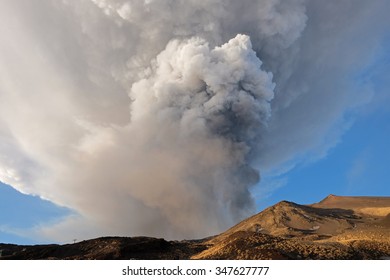 eruption from Voragine Crater of Etna Volcano, 05-12-2015 Sicily - Powered by Shutterstock