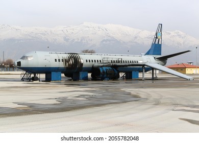 Erzincan,Turkey-December 28 2012:State Airports Authority Aircraft Fire Simulator At Erzincan Airport.