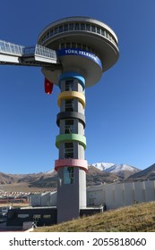 Erzurum,Turkey-October 29 2013:Ski Jumping Tower In Erzurum.