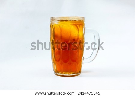 es teh manis or a glass of ice tea or es teh warteg. isolated white Stock fotó © 