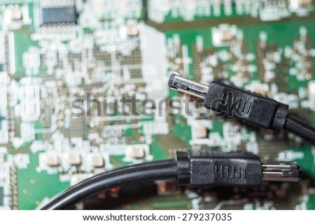 eSATA cable on the computer board