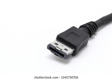eSATA connector for computer external storage isolated on white background