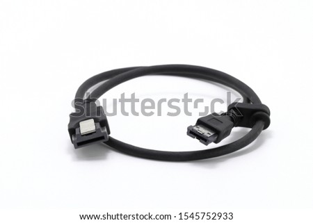 eSATA to eSATA with power cable adapter for computer external storage isolated on white background
