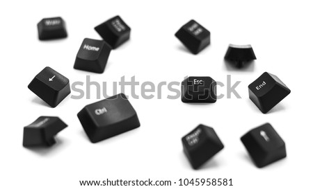 esc (escape) button of a keyboard isolated on white background