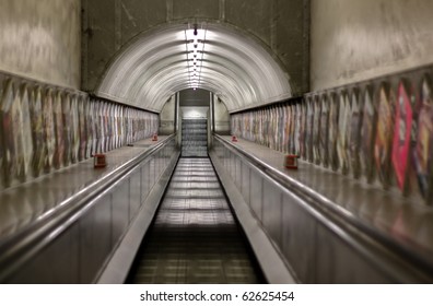 escalator down into the underground