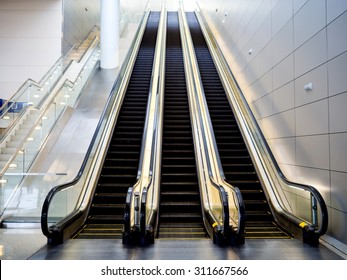 Escalator Elevator Stair Lift Background Stock Photo 311667566