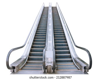 An Escalator Isolated On White