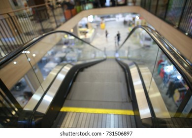 Escalator in mall