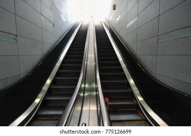 Escalator at the Seoul Metro subway station