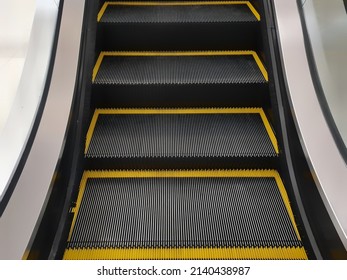 escalator in a shopping center. automatic escalator in the subway