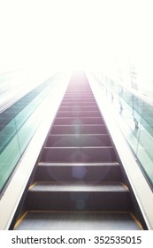 Escalators Stairway As A Concept Of Successful Elevation