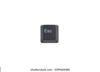 Escape (Esc), computer key button isolated on white background with clipping path. Escape usually closes, quit, exit, or cancel a dialog box or sheet.