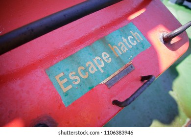 Escape Hatch Message On A Tugboat