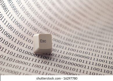 escape key on technology background