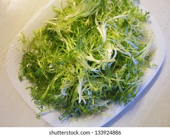 Escarole Endive On White Plate