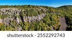 Escarpment trail above the bluffs at Porcupine Mountains Wilderness State Park, Michigan panorama