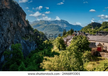 Escarrilla is a Spanish town within the municipality of Sallent de Gállego, in Alto Gállego, province of Huesca. It is located in the Pyrenean valley of Tena,