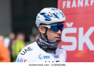 ESCHBORN, GERMANY - MAY 1st 2018: Alexander Kristoff (UAE Team Emirates) At Eschborn-Frankfurt Cycling Race