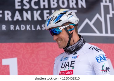 ESCHBORN, GERMANY - MAY 1st 2018: Alexander Kristoff (UAE Team Emirates) At Eschborn-Frankfurt Cycling Race