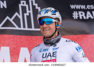 ESCHBORN, GERMANY - MAY 1st 2018: Alexander Kristoff (UAE Team Emirates) At Eschborn-Frankfurt Cycling Race