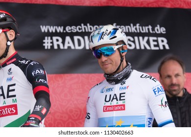 ESCHBORN, GERMANY - MAY 1st 2018: Alexander Kristoff (UAE Team Emirates) At Eschborn-Frankfurt Cycling Race