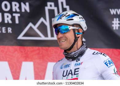 ESCHBORN, GERMANY - MAY 1st 2018: Alexander Kristoff (UAE Team Emirates) At Eschborn-Frankfurt Cycling Race