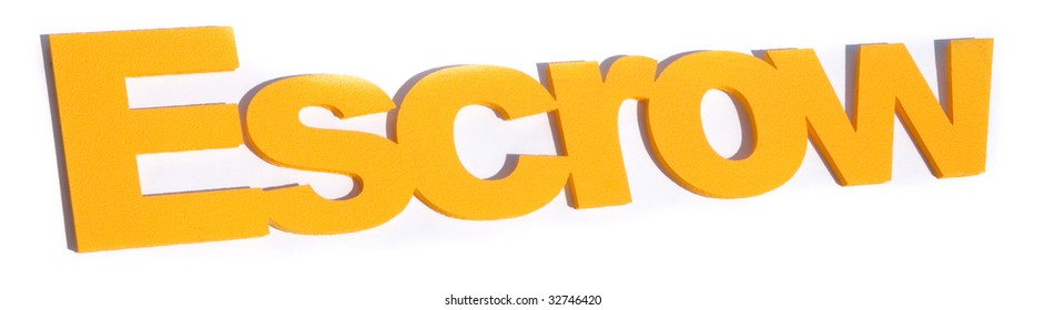 Escrow Word In Yellow