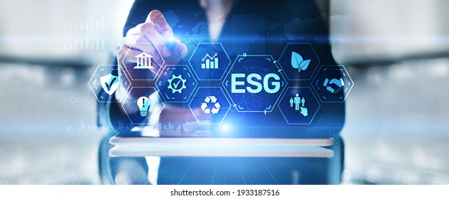 ESG Environment social governance investment business concept on screen. - Shutterstock ID 1933187516