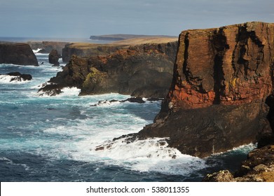 Eshaness cliffs scenery on north of Shetland Islands