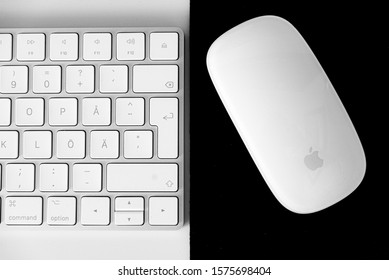 Eskilstuna / Sweden. March 28, 2019. Apple Products. Keyboard, Mouse And IPhone.