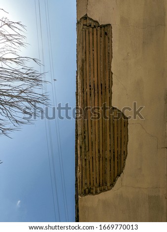 half shadow and half chimney