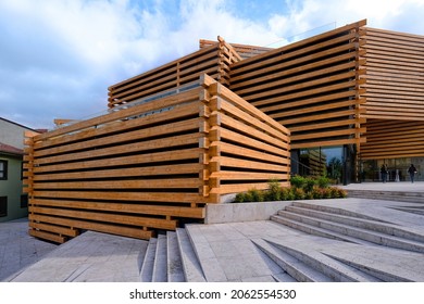 Eskisehir, Turkey, Oct. 2020 - View Of OMM Modern Museum, Designed By Kengo Kuma Architects