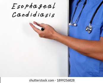 Esophageal Candidiasis Phrase On The Sheet.
