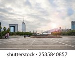   Esplanade of the Museum of Mexican History, Downtown Monterrey, Nuevo Leon, Mexico.                             