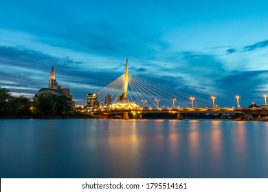 Esplanade Riel Footbridge, Winnipeg, Canada - August 2019 - Powered by Shutterstock