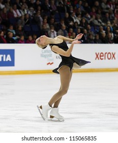 ESPOO, FINLAND - OCT 5: Kiira Korpi Competes In Ladies Free Skating Event At The Finlandia Trophy Espoo 2012 On Oct 7,2012 At The Barona Arena In Espoo,Finland.